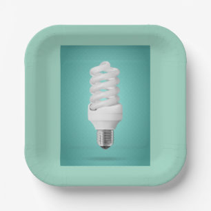 Moderne Spiral-Kompaktleuchtstofflampe Pappteller