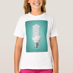 Moderne Spiral-Kompaktleuchtstofflampe T-Shirt
