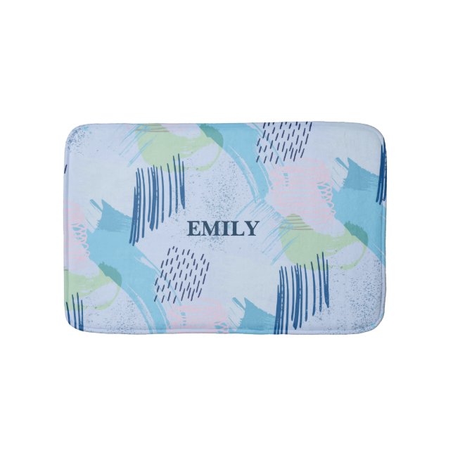 Moderne Spiralen und Linien Badematte (Vorderseite)