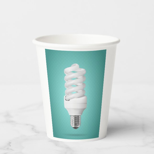 Moderne spiralförmige Kompaktleuchtstofflampe Pappbecher (Vorderseite)