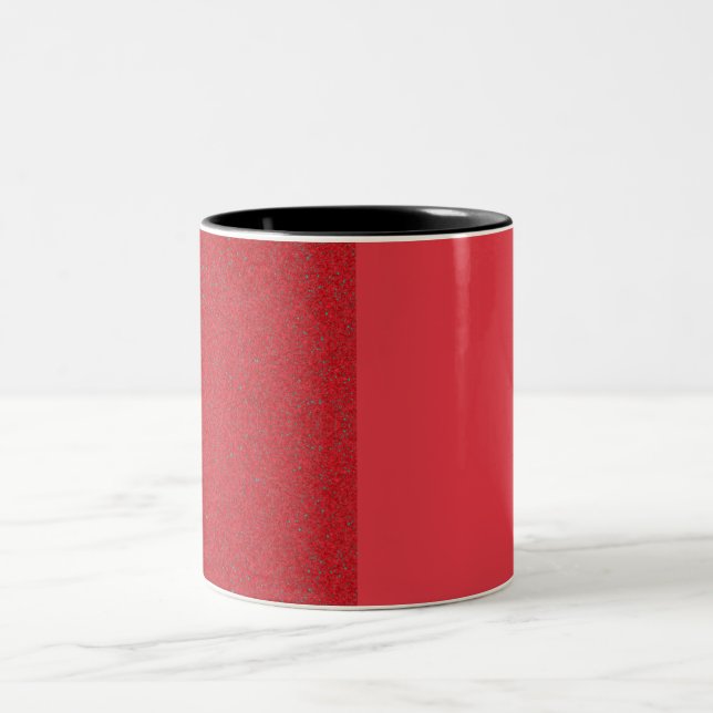 Moderne Split Tomato Red Custom Tasse (Mittel)