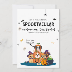Moderne Spooktacular Howl O Ween Hunde-Halloween-P Einladung