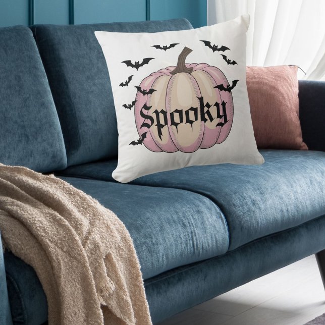 Moderne Spooky Pink Pumpkin Kissen (Von Creator hochgeladen)