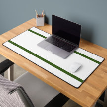 Moderne, sportlich-waldgrüne Streifen auf Weiß