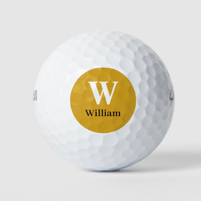 Moderne Sporty Custom Initials Golfball (Vorderseite)