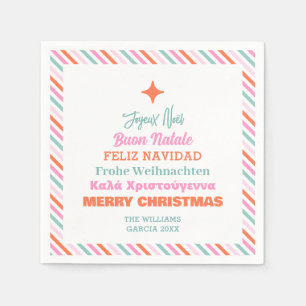 Moderne Sprachen Frohe Weihnachten Papiertücher Serviette