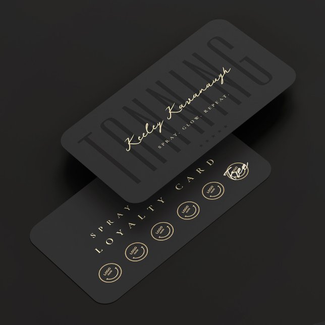 Moderne Spray Tan Tanning Specialist Loyalty Card Visitenkarte (Modern Spray Tan Tanning Specialist Loyalty Card
)