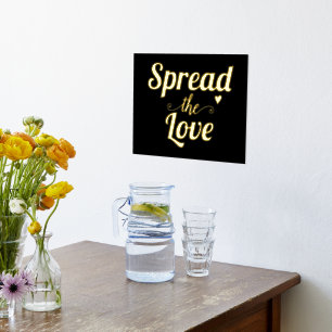 Moderne "Spread the Liebe" zitieren Typografie sch Foliendrucke