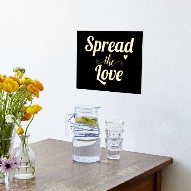 Moderne "Spread the Liebe" zitieren Typografie sch Foliendrucke (Ablage(Küche))