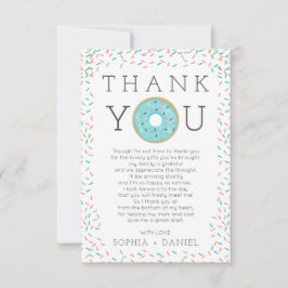 Moderne Sprinkles Babydusche Danke Karte