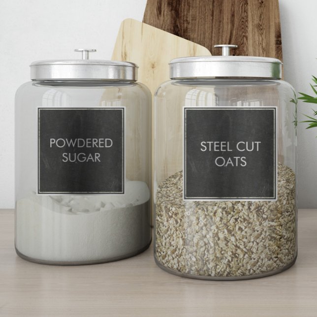 Moderne Square Chalkboard Pantry Labels (Von Creator hochgeladen)