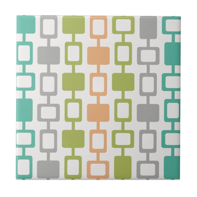 Moderne Square Columns Mitte des Jahrhunderts Fliese (Vorderseite)