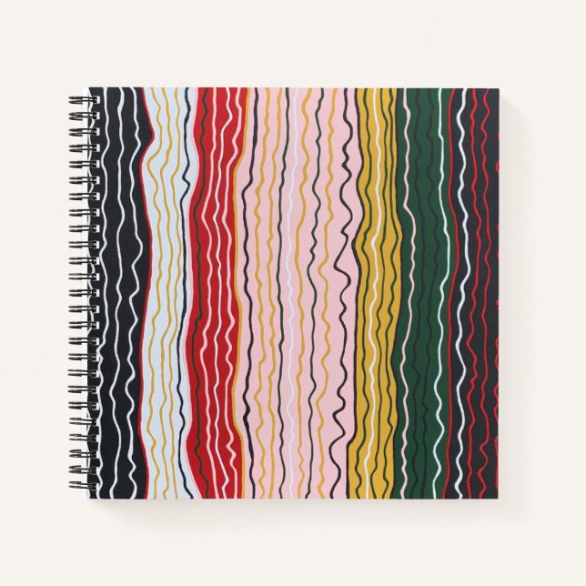 Moderne Squiggles 2 Notebook Notizbuch (Vorderseite)