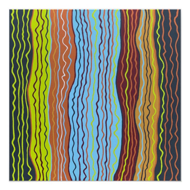 Moderne Squiggles 4 Perfect Poster (Vorderseite)