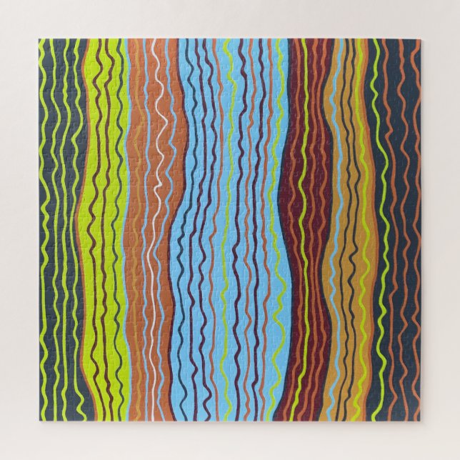 Moderne Squiggles 4 Puzzle (Vertikal)