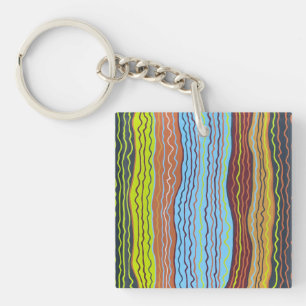 Moderne Squiggles 4 Schlüsselanhänger