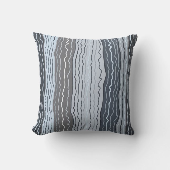Moderne Squiggles 5 16 x 16 Poly Throw Kissen (Vorderseite)