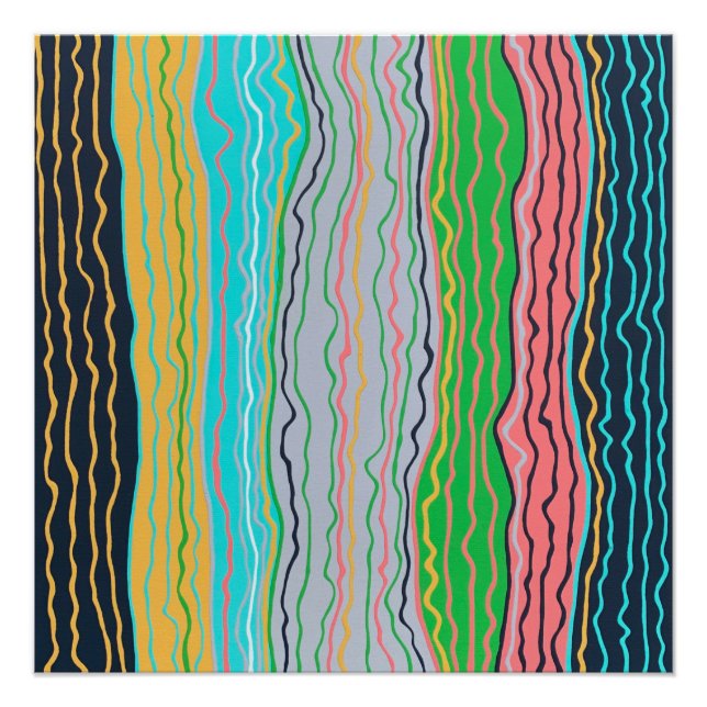 Moderne Squiggles Perfect Poster (Vorderseite)
