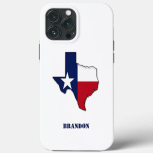 Moderne Staat Kontur Texas Flag iPhone 13 Pro Max Hülle