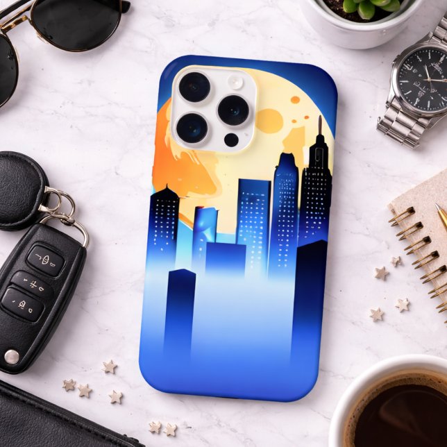 Moderne Stadt-Skyline iPhone Hülle (Von Creator hochgeladen)