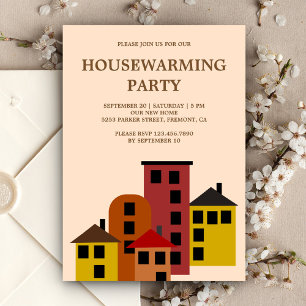Moderne städtische Wohnung Einweihungsparty Einladung