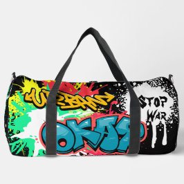 Moderne Stadtkunst Graffiti multicolor Farben Duffle Bag
