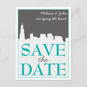 Moderne Stadtverwaltung Save the Date Postkarten