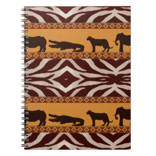 Moderne Stammes-afrikanische Zebramuster-Tierdruck Notizblock