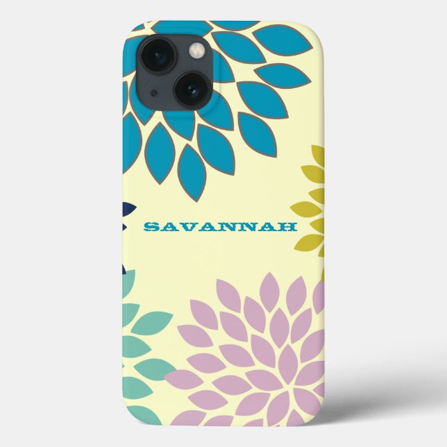 Moderne Star Burst Blume Personalisiert iPhone Cas Case-Mate iPhone Hülle (Rückseite)