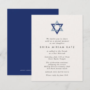 Moderne Star der Einladung von David Mitzvah