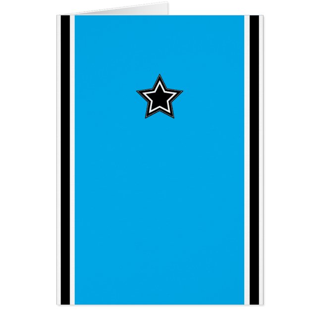 Moderne Star & Stripes Grußkarte - Blau (Vorne)