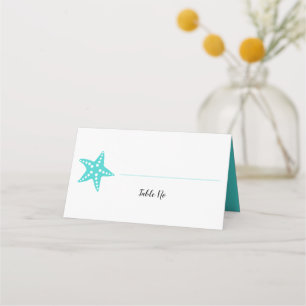 Moderne Starfish Hochzeit-Tischnummer-Platzkarte Platzkarte