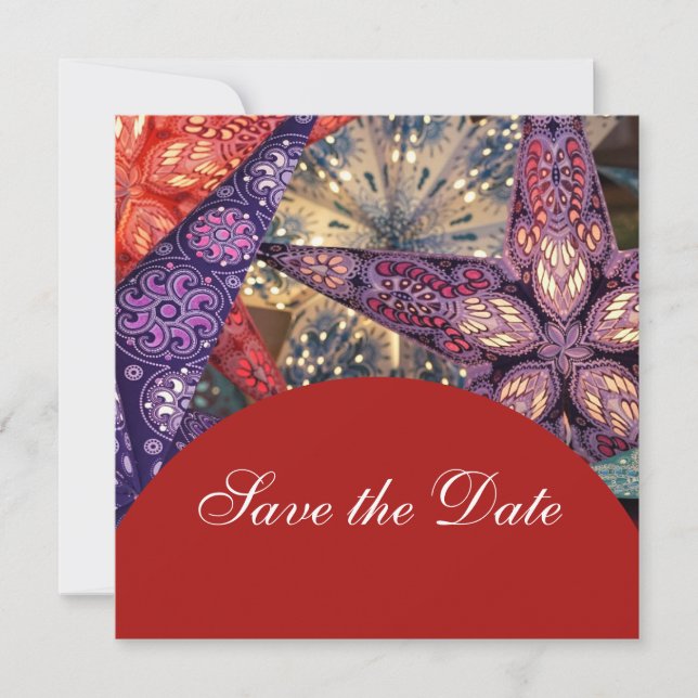 Moderne Stars Save the Date (Vorderseite)