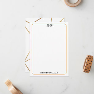 Moderne Stationery für geometrische Linien Mitteilungskarte