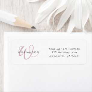 Moderne Staub-Lila-Script-Monogramm