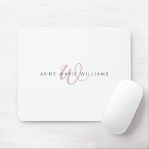 Moderne Staub-Lila-Script-Monogramm Mousepad