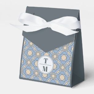 Moderne staubblaue Art Deco Geschenkbox zur Hochze Geschenkschachtel