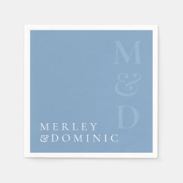 Moderne staubblaue Hochzeits-Dinnerparty Serviette