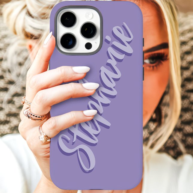 Moderne Staubig Lila Minimale Schrift Name Case-Mate iPhone Hülle (Von Creator hochgeladen)