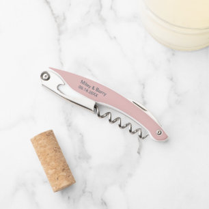 Moderne Staubige Pink Minimalistische Hochzeit Kellnermesser