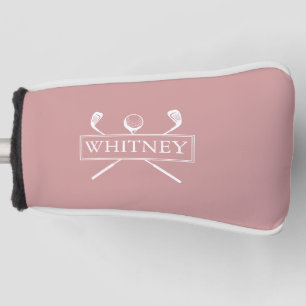 Moderne staubige Rose Personalisierte Name Clubs u Golf Headcover