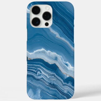 Moderne Stein Staubblau Marmor iPhone 16 Pro Max Hülle