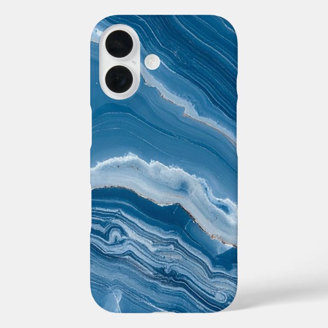 Moderne Stein Staubblau Marmor Case-Mate iPhone Hülle (Rückseite)