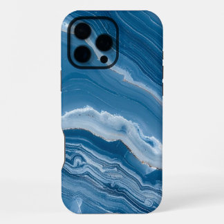Moderne Stein Staubblau Marmor iPhone 16 Pro Max Hülle