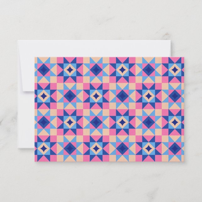 Moderne Stern-Block-Decke Dankeskarte (Vorderseite)