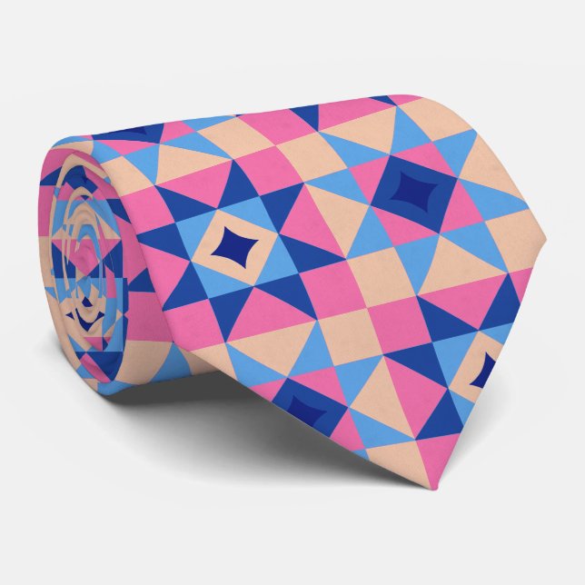 Moderne Stern-Block-Decke Krawatte (Gerollt)