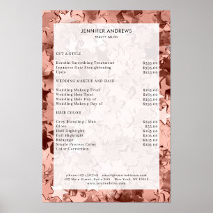 Moderne, Sterne Glassalon Preisliste Poster