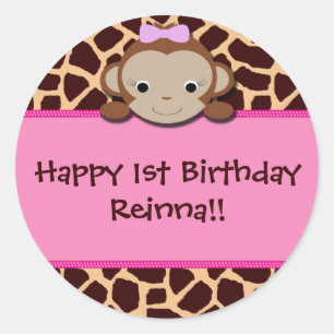 Moderne Sticker für den Affen [Rosa]