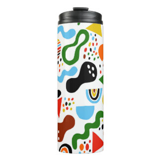 Moderne Stilabstraktion mit Komposition aus  Thermosbecher