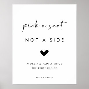 Moderne Stilelemente Wählen Sie einen Platz, nicht Poster